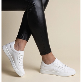 Cathleen fehér öko-bőr tornacipő 1