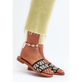 Női lapos papucs fekete Traivea 2