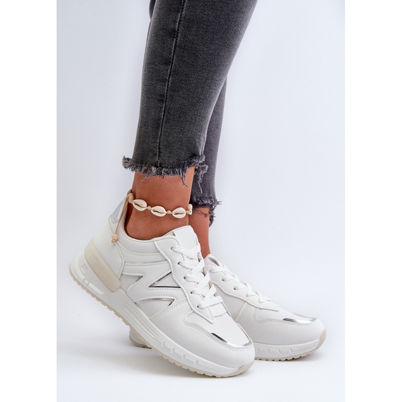 Női cipők Eco bőrből, fehér Kaimansból 2