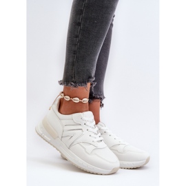 Női tornacipő Eco bőrből, fehér vinelliből 2