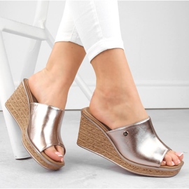 Női arany ékszandál Sergio Leone KL213 aranysárga 1