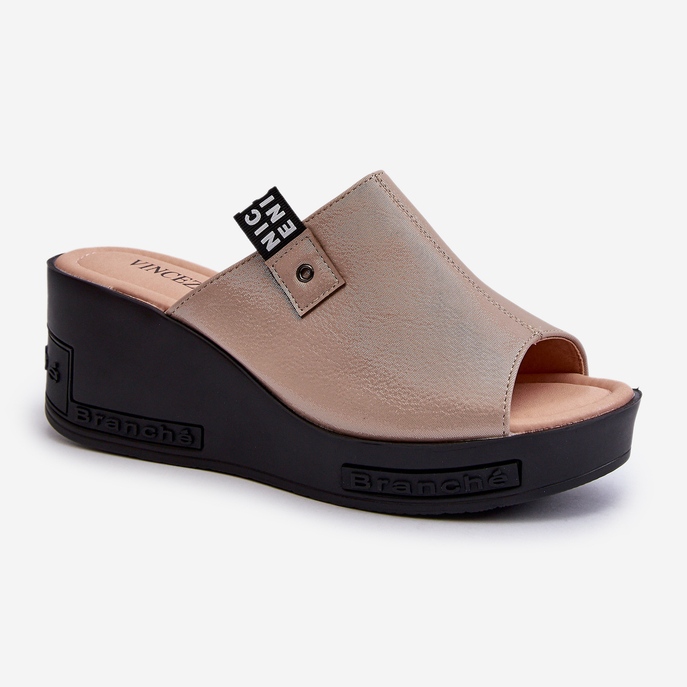 Vinceza Női Wedge Flip-Flops Golden Vleni aranysárga 1