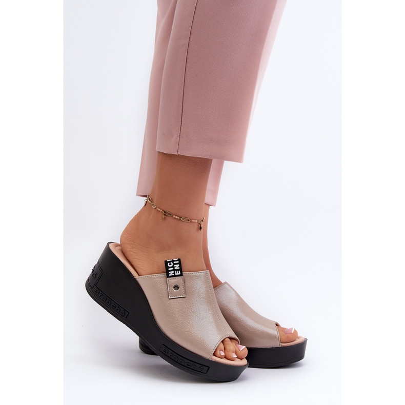 Vinceza Női Wedge Flip-Flops Golden Vleni aranysárga 2