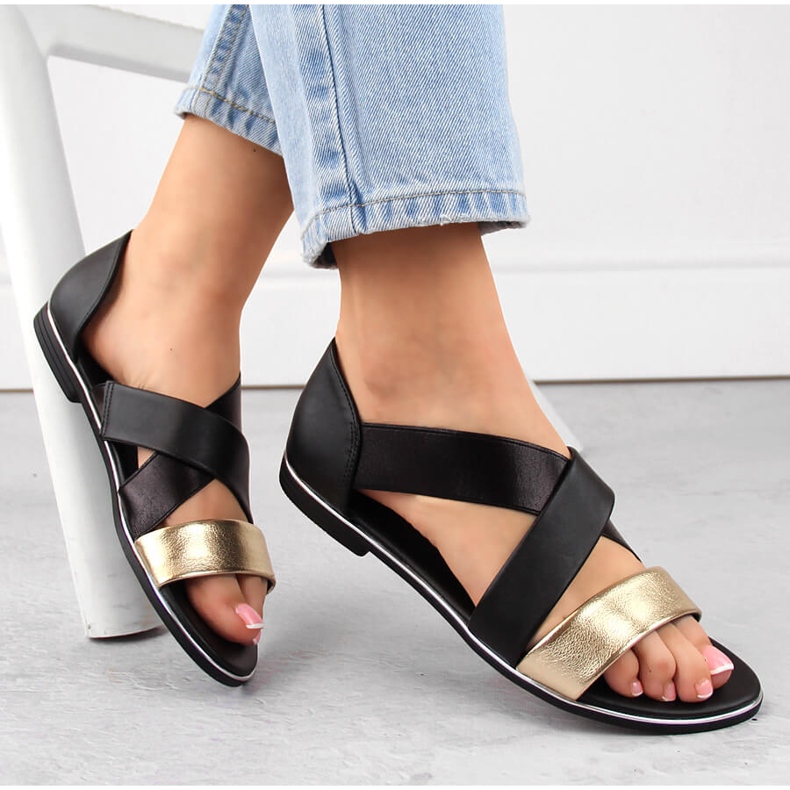 Női bebújós szandál fekete Jezzi 3882 1