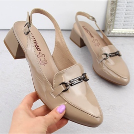 M. DASZYŃSKI Patent női teljes magas sarkú szandál, bézs M.Daszyński MR23112-4 1 M. DASZYŃSKI Patent női teljes magas sarkú szandál, bézs M.Daszyński MR23112-4 1