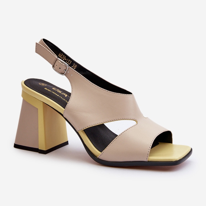 S.Barski Női szandál magas sarkú bézs színű D&amp;A MR38-153 1