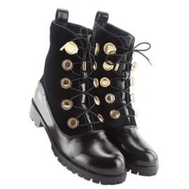 Velúr munkások gombokkal R113p fekete 2