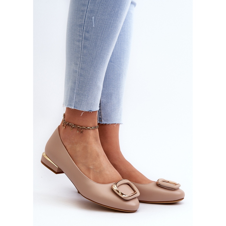 Balerinák csattal Sergio Leone BL203 Bézs 2