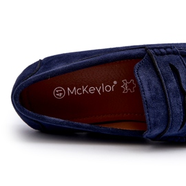 Mckeylor Férfi Eco velúr mokaszinok, sötétkék 2
