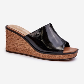 Női Patent Wedge Flip-Flops Sergio Leone KL213 Fekete 1 Női Patent Wedge Flip-Flops Sergio Leone KL213 Fekete 1