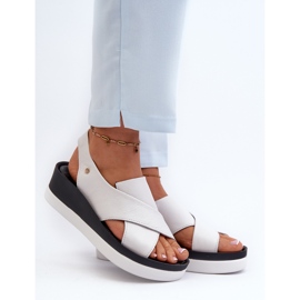 Zazoo 40256 bőr szandál, fehér 2