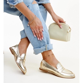 Klasszikus arany Nasia mokaszinok aranysárga 1 Klasszikus arany Nasia mokaszinok aranysárga 1