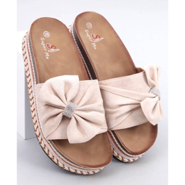 Parafa papucsok színes talppal Servoz Beige bézs 1