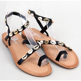 Augello Fekete flip-flop kagylóval 1