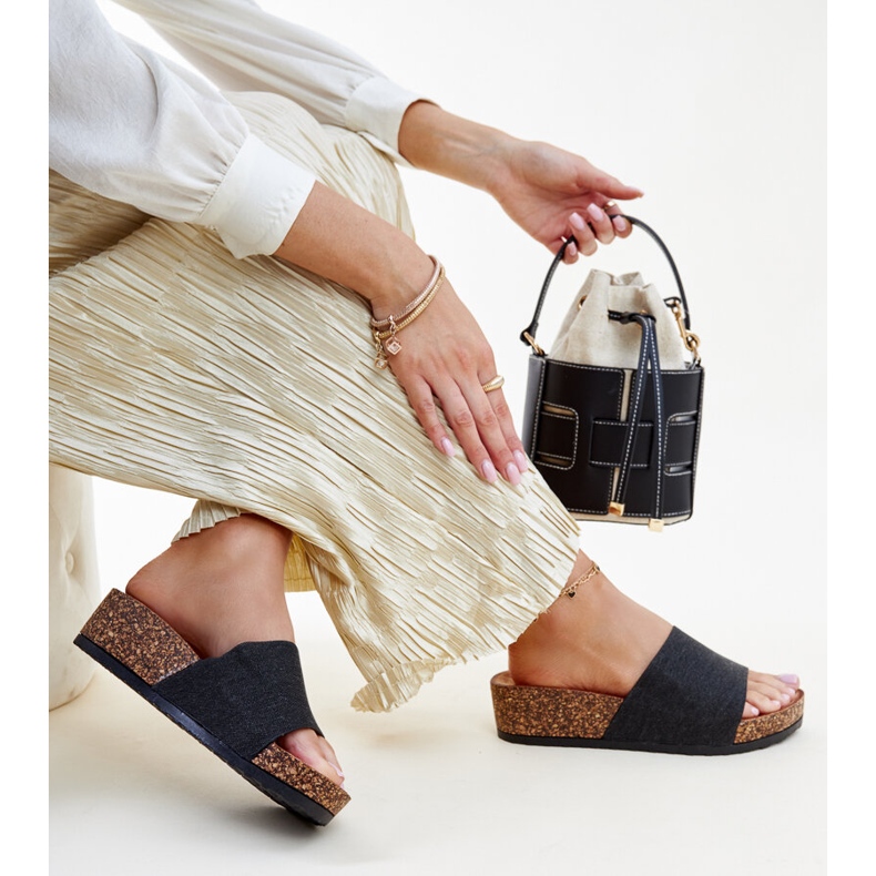 Fekete flip-flop Naifene parafaékkel 1