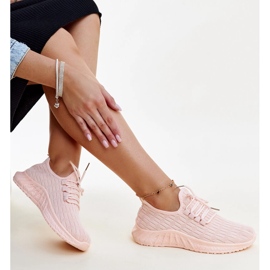 Rózsaszín Milena szövet tornacipő 1
