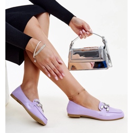 Lila mokaszinok cirkónium Mali csattal 1