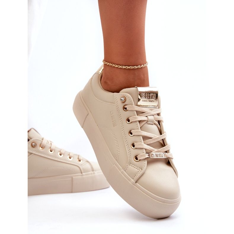 Női tornacipő Big Star NN274210 Bézs 4