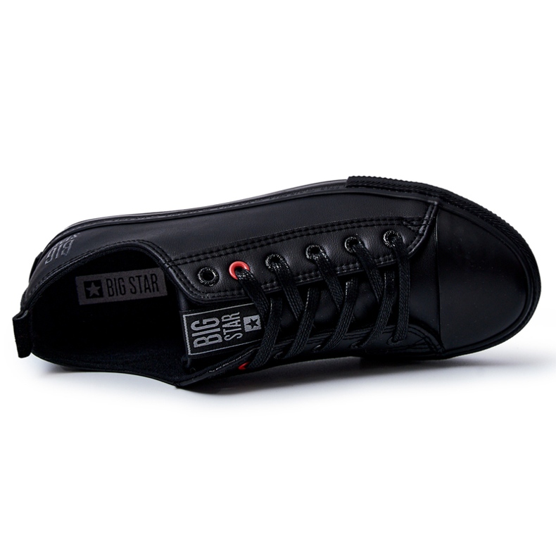 Férfi bőr tornacipő Big Star JJ174005 fekete 2