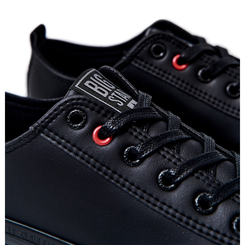 Férfi bőr tornacipő Big Star JJ174005 fekete 4