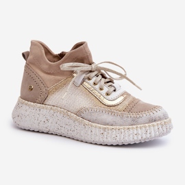 Velúr Női Cipők Maciejka 06405-04 Bézs 1