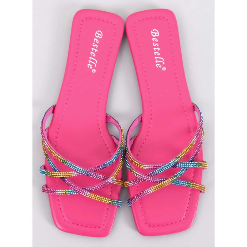 Rexha fukszia strasszos papucs rózsaszín 1 Rexha fukszia strasszos papucs rózsaszín 1