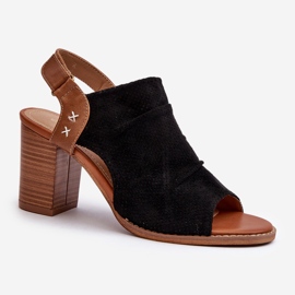 Női áttört szandál magas sarkú fekete Rosca-n 1