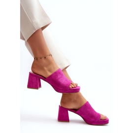 Seastar Női magassarkú papucs Fuchsia Bralya rózsaszín 3