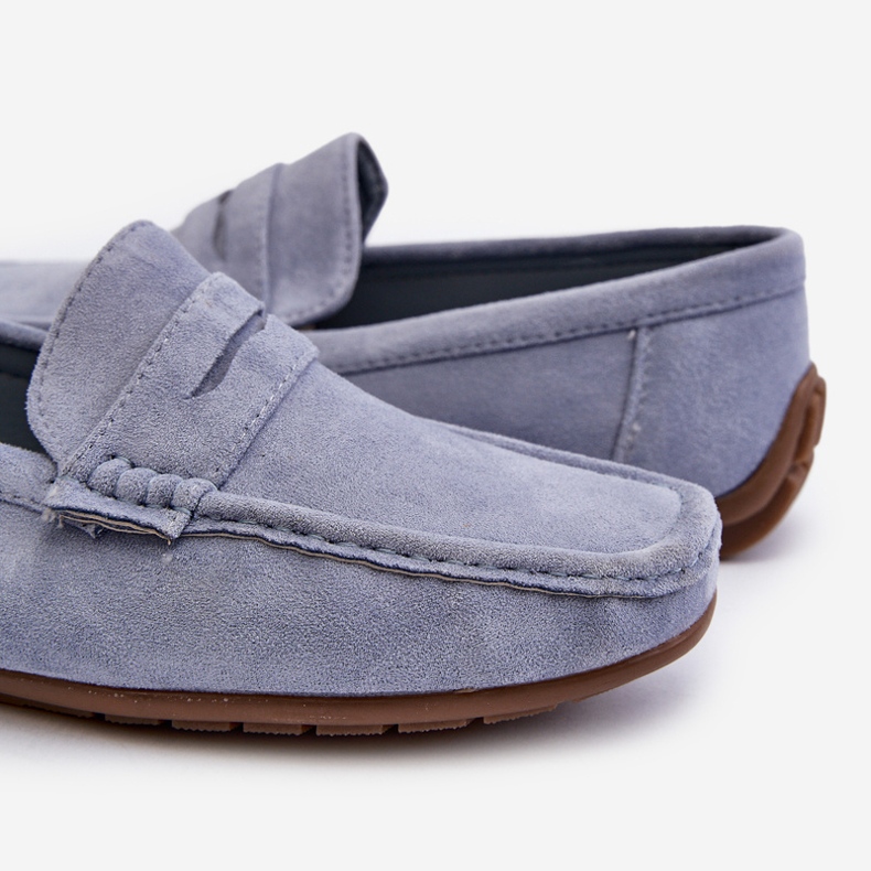 Férfi kék Wesley velúr mokaszin 2