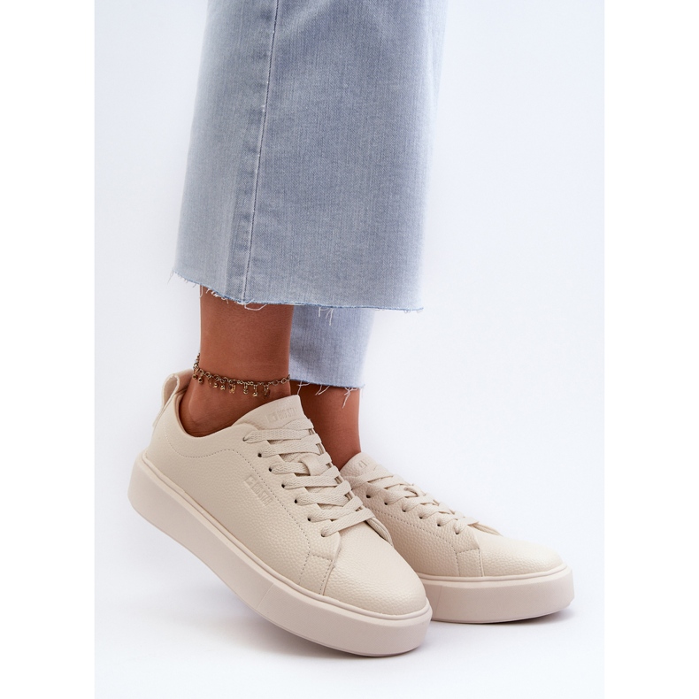 Világos női tornacipő Big Star NN274321 Memory Foam System bézs 2