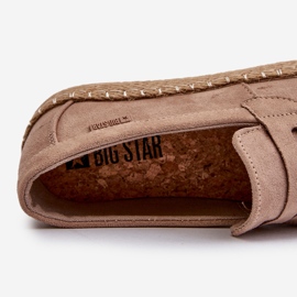 Férfi Eco Suede Espadrilles Big Star NN174049 Bézs barna 2