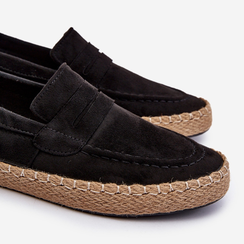 Férfi Eco Suede Espadrilles Big Star NN174046 Fekete 2
