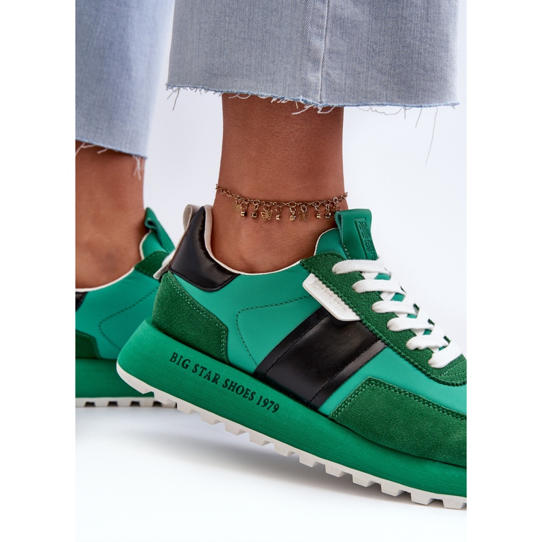 Női platform tornacipő Big Star NN274501 Memory Foam System zöld 1