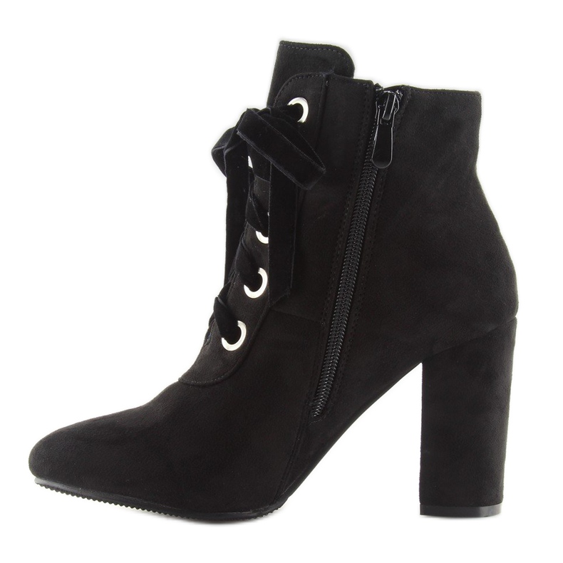 Fekete fekete, széles sarkú csizma 2