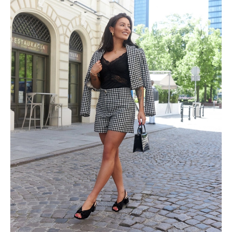 Blokk szandál Juwala bőr talpbetéttel fekete 1