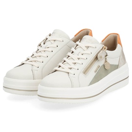 Bőr kényelmes női sportcipő, bézs Remonte D1C01-81 2