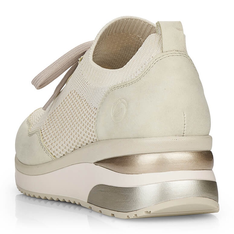 Kényelmes női ék alakú sportcipő, bézs Remonte D2406-60 2