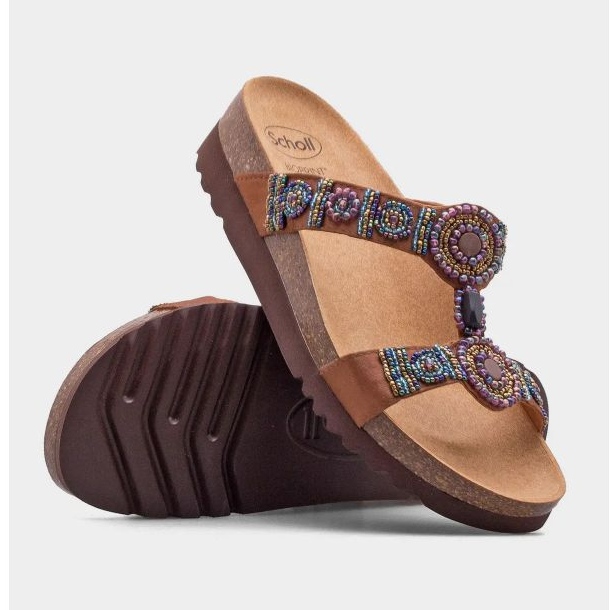 Scholl új Bogota Wedge F26607-1011 papucs barna 1 Scholl új Bogota Wedge F26607-1011 papucs barna 1