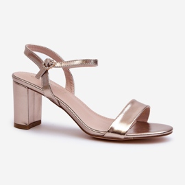 Champagne Glindra magassarkú szandál aranysárga 1 Champagne Glindra magassarkú szandál aranysárga 1