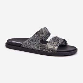 Női csillogó papucs csatokkal 83530 Ipanema Follow Fem Black fekete 1
