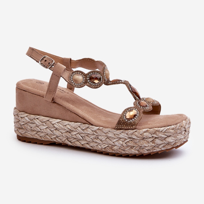 Női ékszandál zsinórral S.Barski MY291 Bézs 1