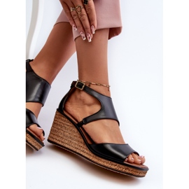 Női bőr szandál Maciejka 06657-01 Fekete 1