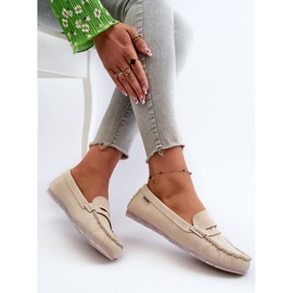 Női Eco bőr mokaszin világos bézs Celoria 1