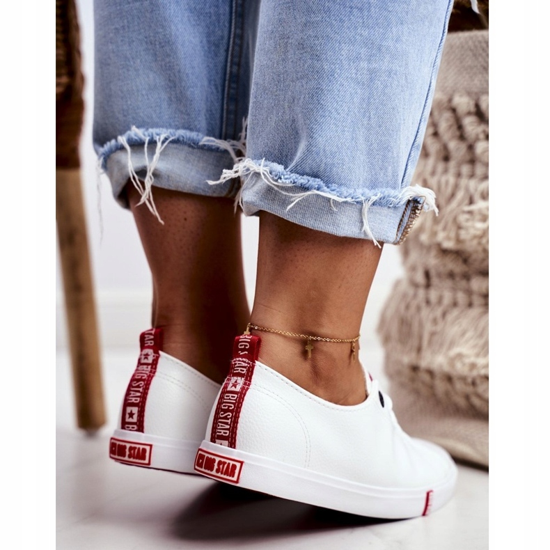 Női cipők Big Star White GG274005 fehér 2