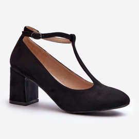 Fekete Raniyah Eco Suede sarokpumpák 1