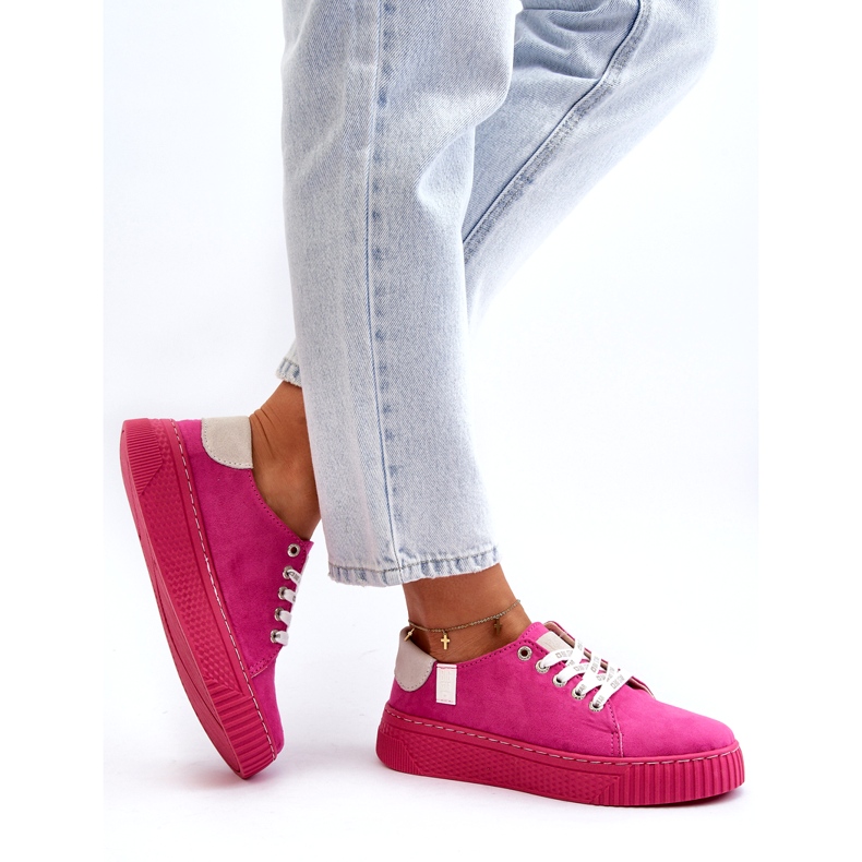 Női tornacipő Memory Foam System Big Star NN276004 Fukszia rózsaszín 3 Női tornacipő Memory Foam System Big Star NN276004 Fukszia rózsaszín 3