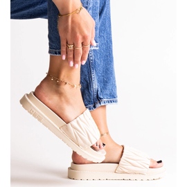 Bézs színű szárnyak fodrokkal Big Star NN274A746 1