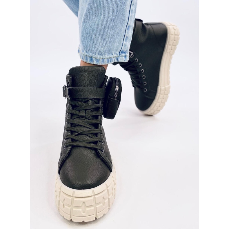 Burn Green tornacipő a bokához zöld 2