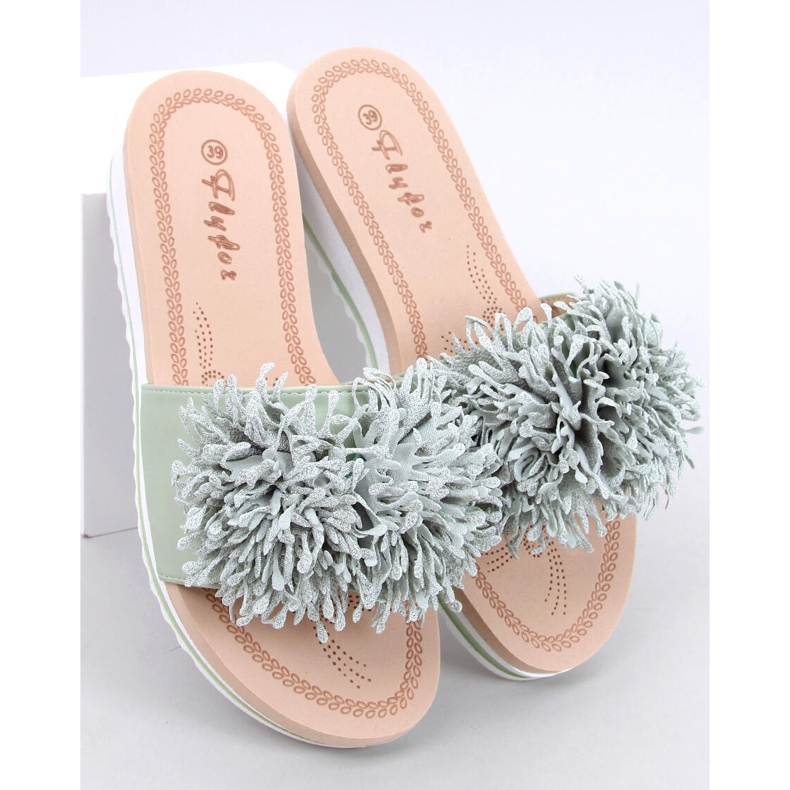 Ragnes világoszöld virágos éköszvérek 1