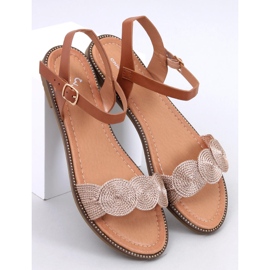 Tavani Champagne lapos szandál barna 1